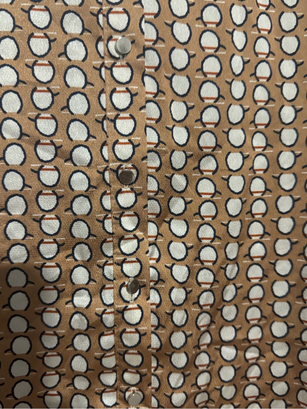 QUIZ Tan Geo-Print Long Sleeve Shirt Dress - Picture 3 of 6